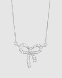 Elli Jewelry - Necklace Ribbon Zirconia 925 Sterling Silver