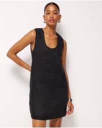 AERE - Orla Linen U-Neck Mini Dress