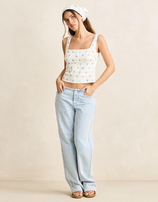 Rhythm - Dahlia Button Down Top