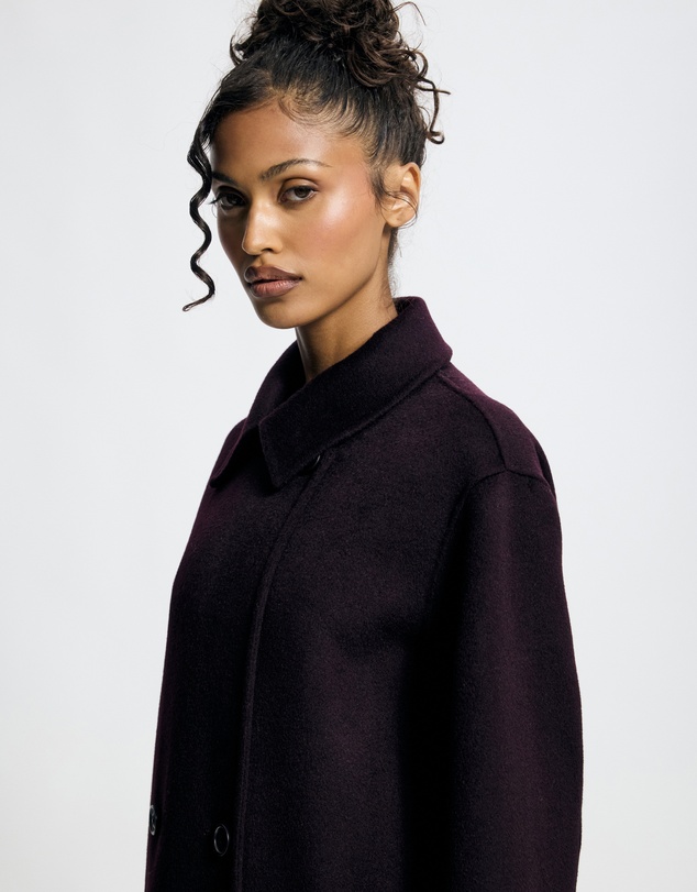 Lover - Gilda Wool Funnel Neck Car Coat
