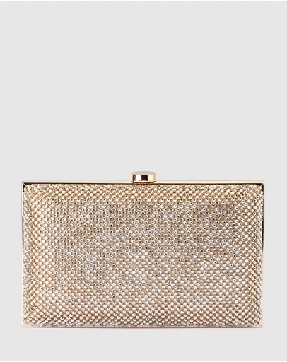 Olga Berg - Viviana Crystal Mesh Clutch