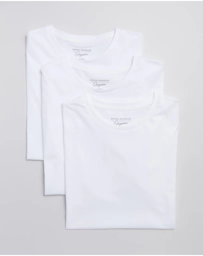 Staple Superior - Organic Basic Slim Fit Tee 3-Pack