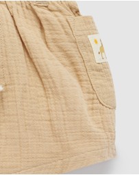 Purebaby - Crinkle Cotton Shorts -Kids-Babies