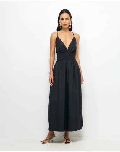 AERE - Enna Organic Cotton Midi Dress