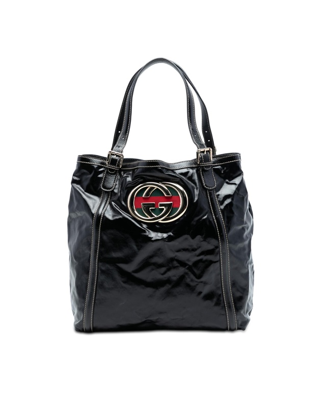 Pre-Loved by Azura Reborn - Pre-Loved Patent Dialux Britt Web Tote