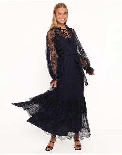 Petal & Pup - Marnelle Lace Maxi Dress - Midnight Navy