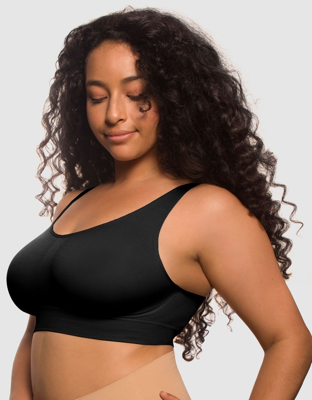 B Free Intimate Apparel - Double Lined Wire Free High Back Crop Bra (C-D-DD-E-F) Cup