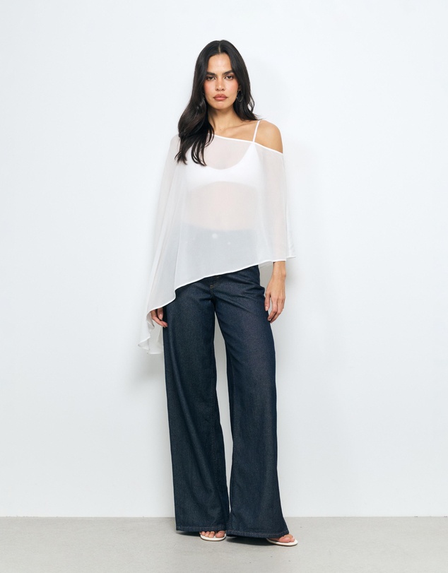 AERE - Mila One Shoulder Asymmetric Blouse