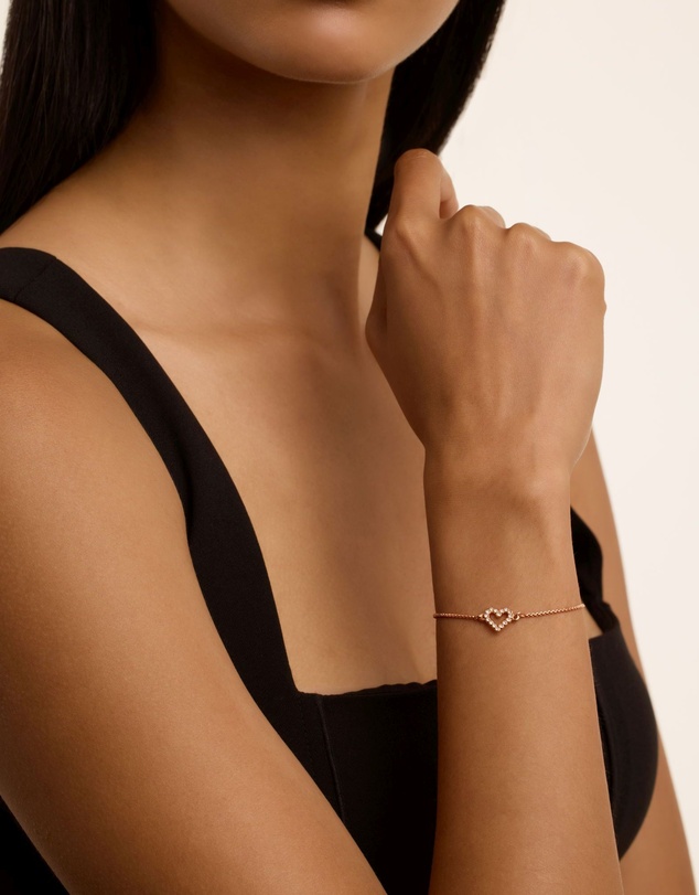 Ted Baker - Amorita Crystal Halo Heart Adjustable Bracelet