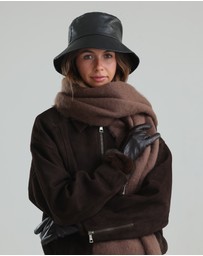 Morgan & Taylor - Gia Faux Leather Gloves in Brown