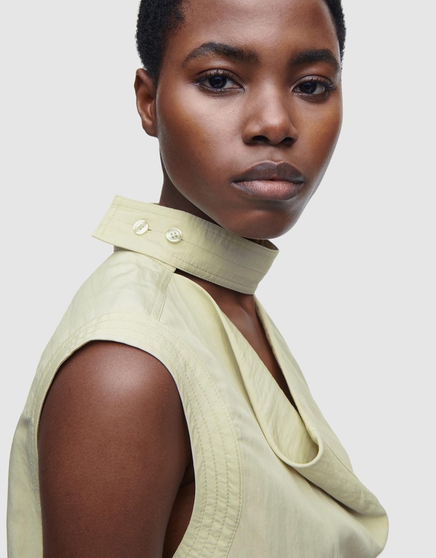 COS - Sleeveless Cut-Out Cowl-Neck Blouse