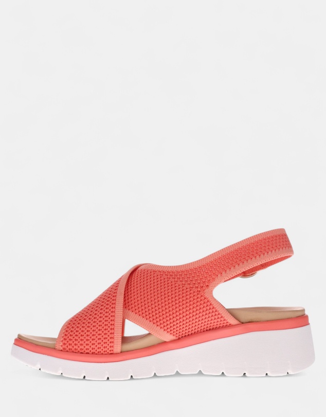 Mia Vita - Celia Wedge Sandal - Coral