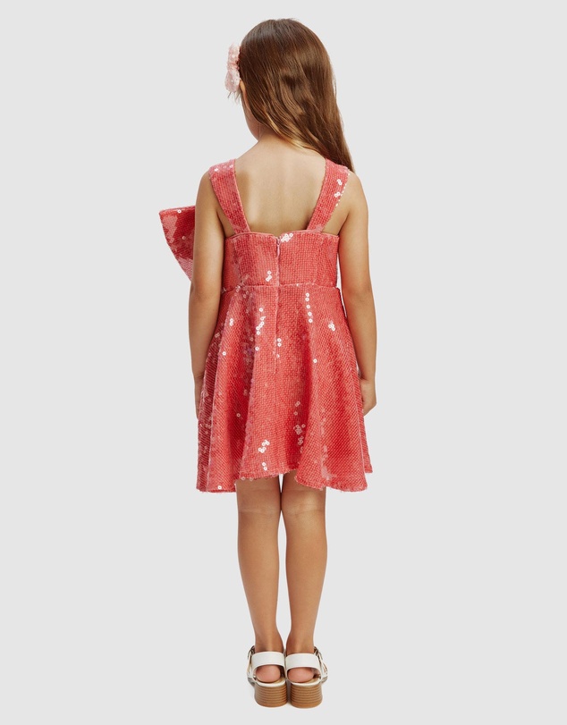 Bardot Junior - Stefania Sequin Bow Dress - Kids-Teens