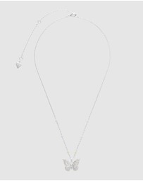 Wanderlust + Co - Butterfly Rainbow & Silver Necklace