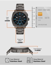 Fossil - Machine Gun-Metal Chronograph Watch