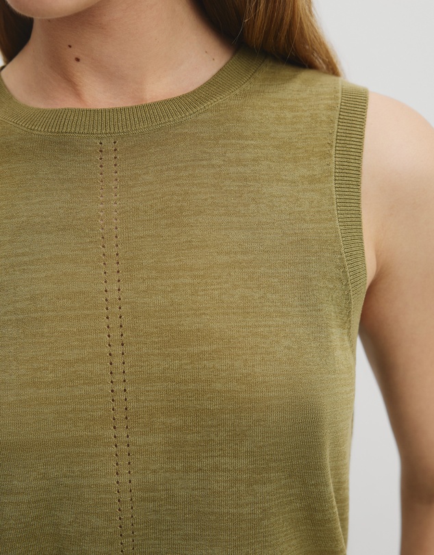Country Road - Pointelle Detail Neck Tank