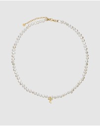 Karen Walker - Petite Bow with Pearls Necklace