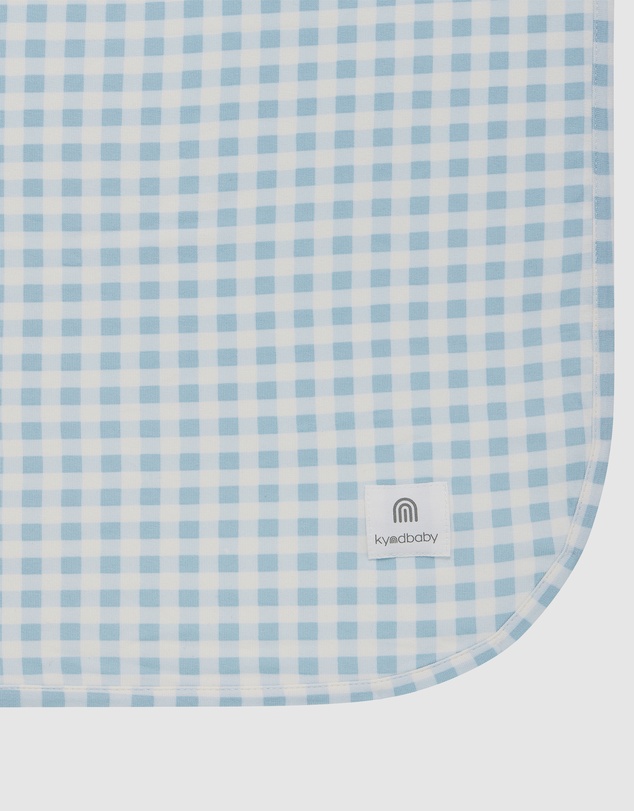 Kynd Baby - Large Stretchy Swaddle in Blue Gingham