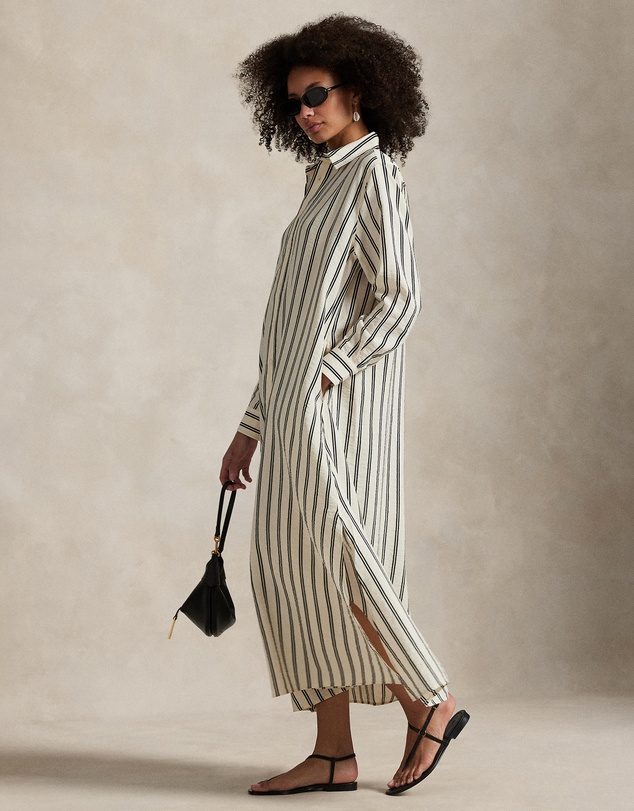 Polo Ralph Lauren - Striped Silk-Blend Shirtdress - ICONIC EXCLUSIVE