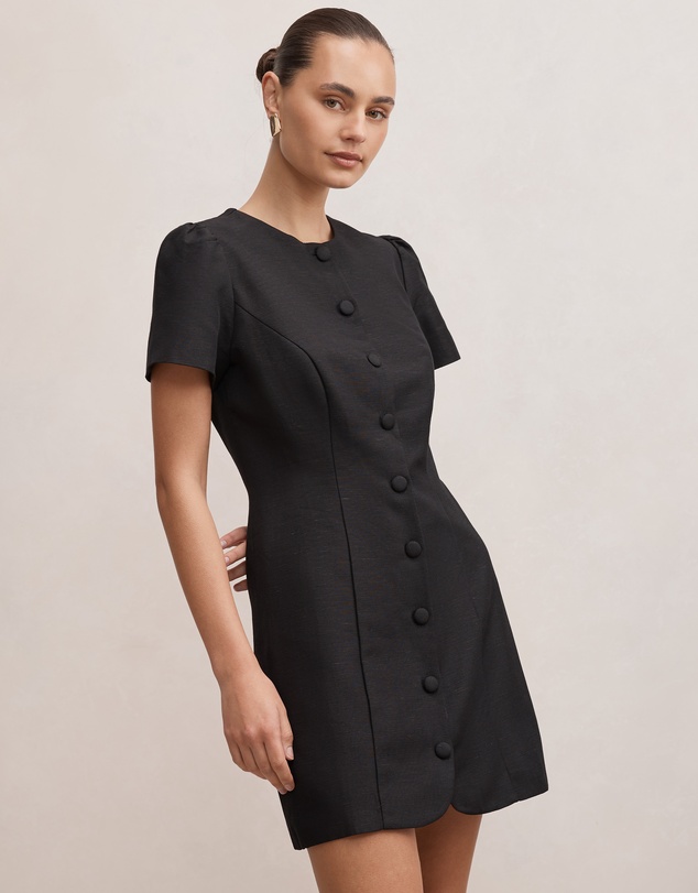 Forever New - Elinda Button Up Linen Mini Dress