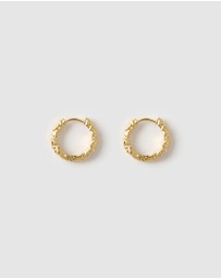 Arms Of Eve - Kira Gold Hoop Earrings - Midi