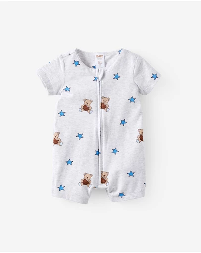Cotton On Kids - Growie Short Sleeve Zip Romper