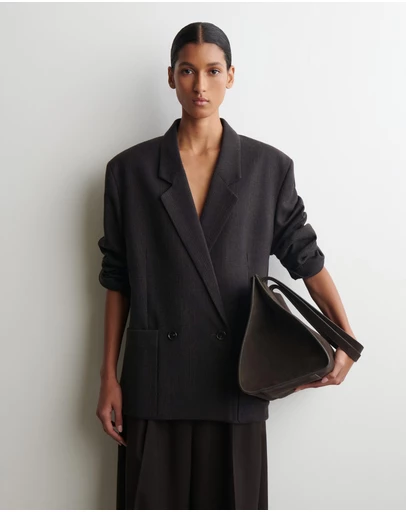 COS - Checked Double-Breasted Blazer