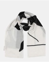 Morgan & Taylor - Olivia Light-Weight Scarf in Black & White
