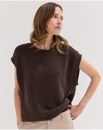 Cloth & Co. - The Crew Neck Vest Brazil Nut