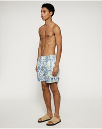 Camilla - Mid Length Boardshort With Elastic Waist