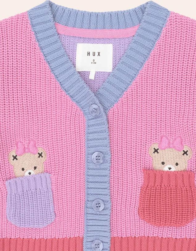 Huxbaby - Colour Block Huxette Cardigan - Babies-Kids