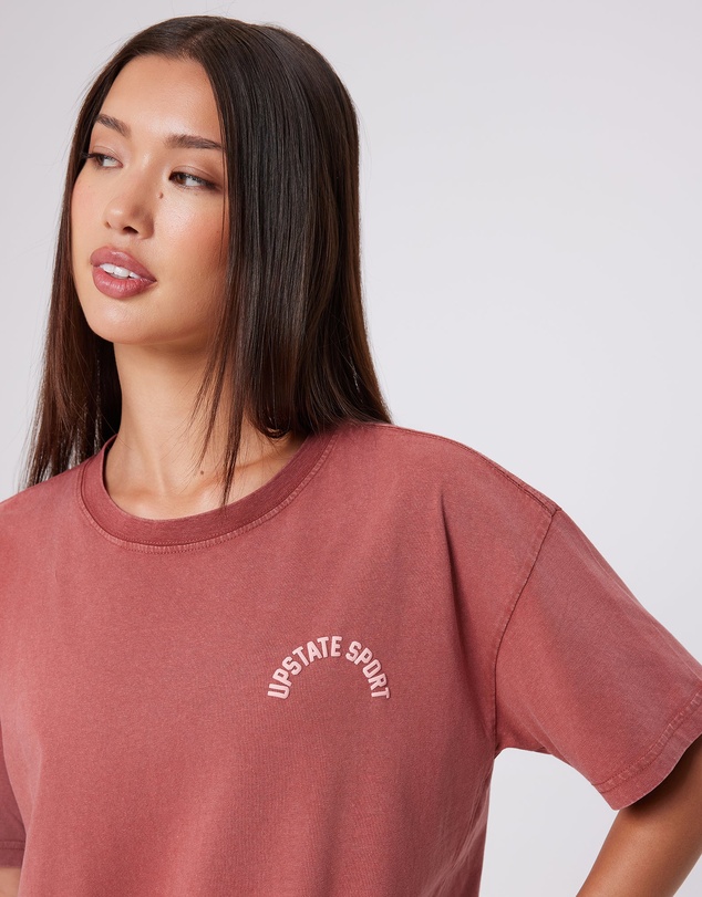Upstate - Thrive Tee - Washed Marsala
