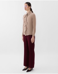 Farage - Ruffle Silk Shirt