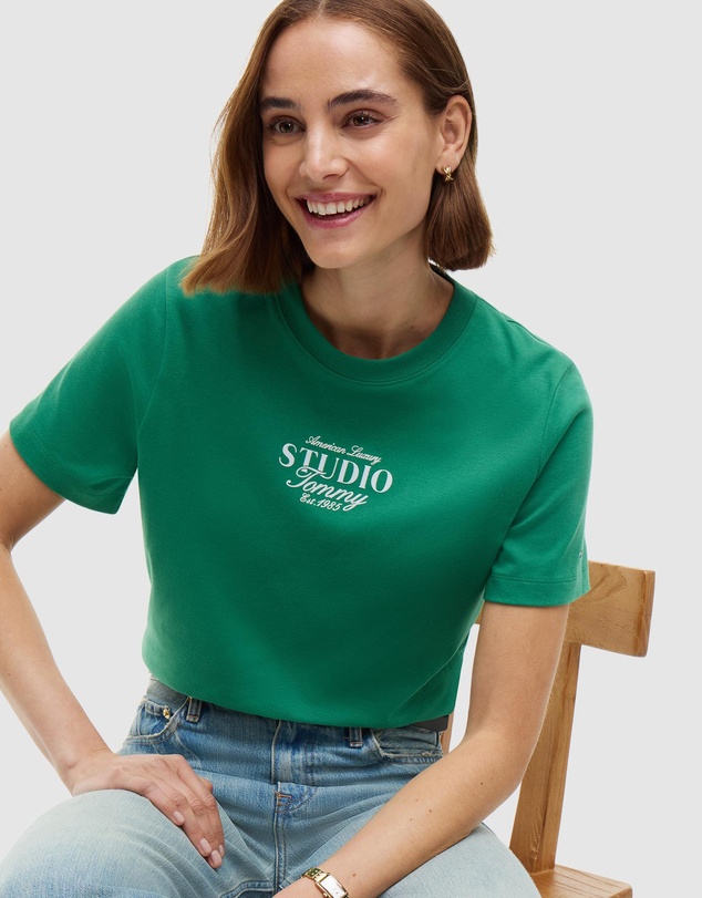 Tommy Hilfiger - Logo Interlock Knit Crew Neck T-Shirt