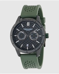 Aston Martin - HDL IP Black Bertelli Green Silicone Strap Watch