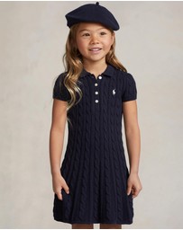 Polo Ralph Lauren - Cable-Knit Cotton Polo Sweater Dress - Kids - The Iconic Exclusive