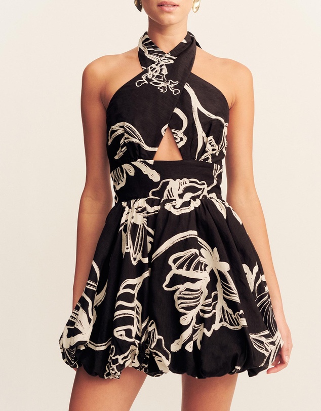 Shona Joy - Lila Halter Bubble Mini Dress