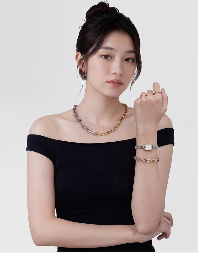Daniel Wellington - Contrast Link Earrings Two Tone