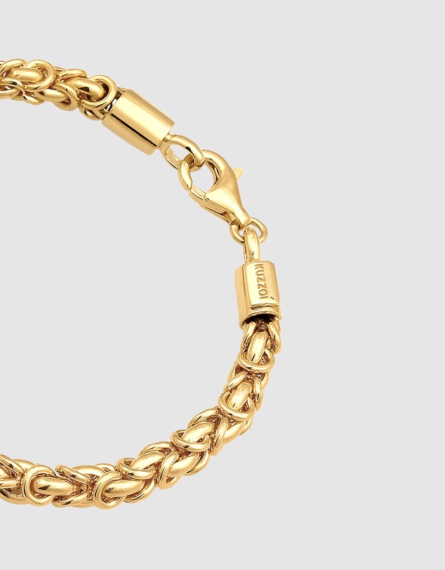 Kuzzoi - ICONIC EXCLUSIVE - Classic Byzantine Chain Bracelet in Gold-Plated 925 Sterling Silver