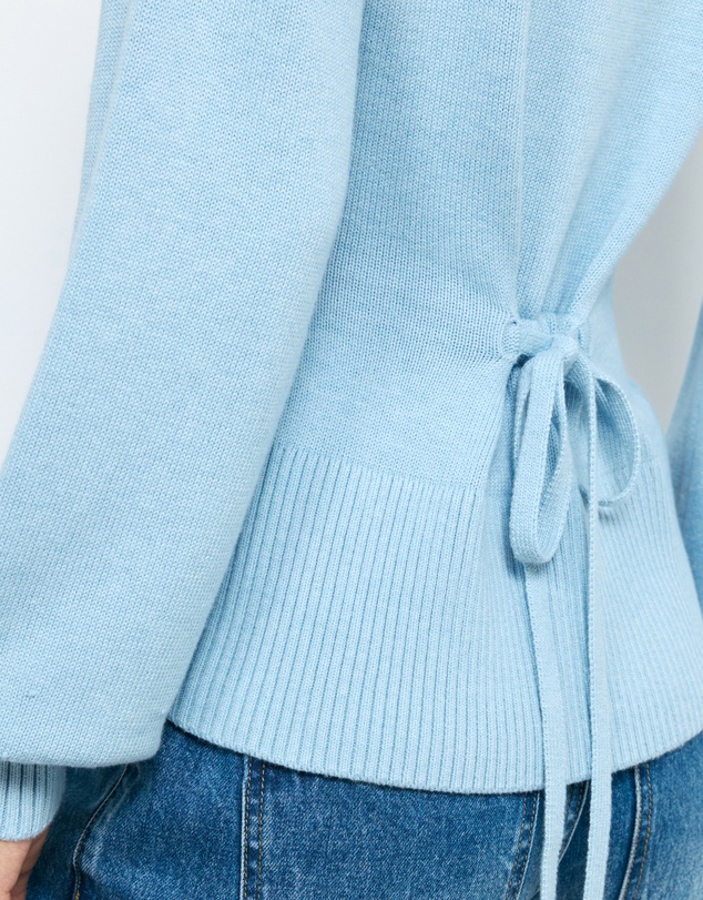 AERE - Bria Cotton Cashmere Blend Waisted Cardigan