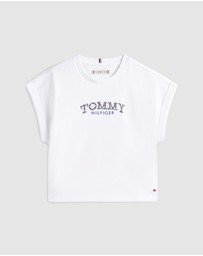 Tommy Hilfiger - Floral Logo Relaxed Crew Neck T-Shirt - Teens