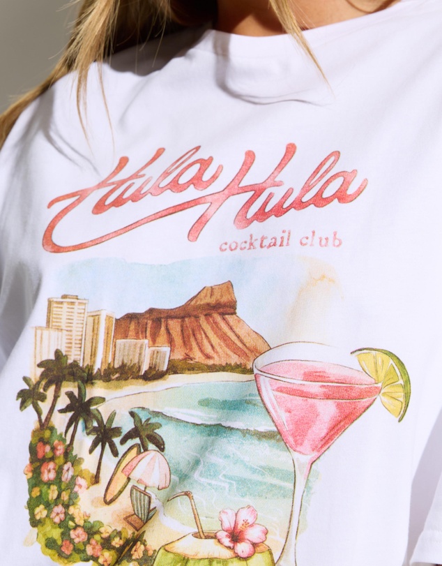Dazie - Hula Hula Oversized Graphic Tee
