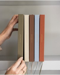 Bespoke Letterpress - Linen Bound Journal - Saltmarsh Green (Bullet Journal)