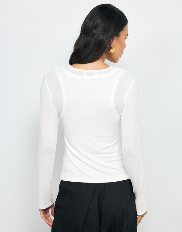 AERE - Tara Layered Jersey Top