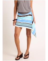 Subtitled - Nahla Striped Asymmetrical Skirt