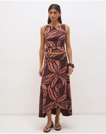 MON RENN - Farah Draped Skirt