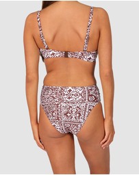 Baku Swimwear - Havana Ruched Side Mid Bikini Bottom
