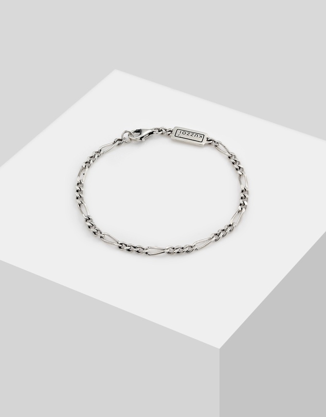 Kuzzoi - ICONIC EXCLUSIVE - Classic Figaro Chain Bracelet in Oxidised 925 Sterling Silver