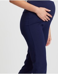 Angel Maternity - Maternity Straight Cut Ponti Work Pants