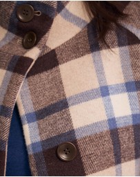Oxford - Edi Checked Funnel Collar Coat